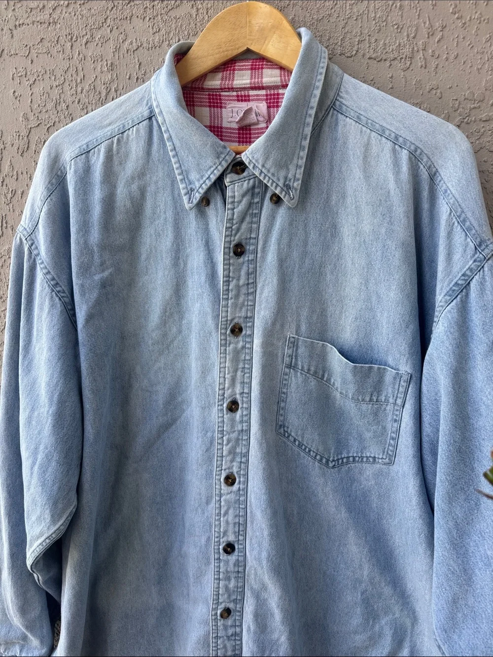 J.Crew Men's Light Blue Denim Button-Up Chaket